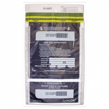 Image of item: 10W x 15H, SafeLok Twin Currency Deposit Bags - White - 500/CTN